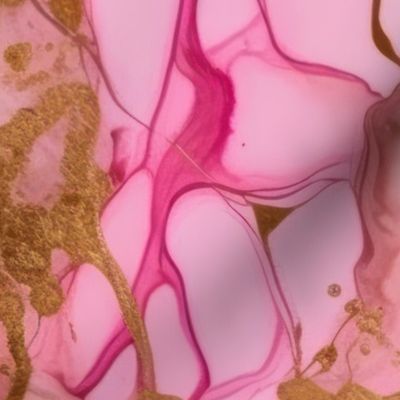 Pink and Gold Alcohol Ink Pattern (2)