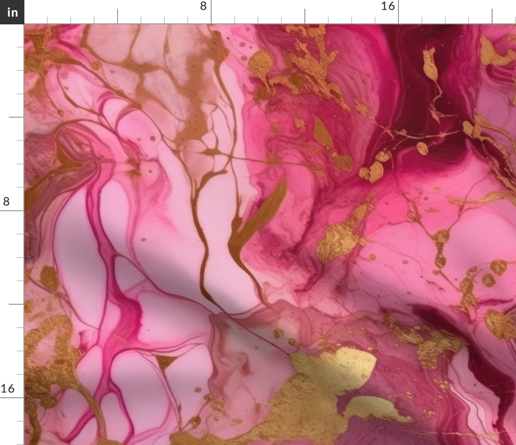 Pink and Gold Alcohol Ink Pattern (2)