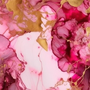 Pink and Gold Alcohol Ink 4