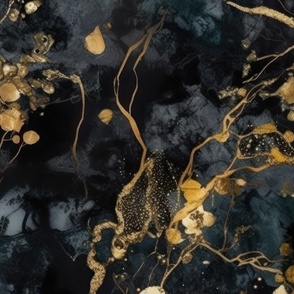 Black and Gold Alcohol Ink 3