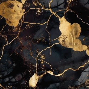 Black and Gold Alcohol Ink 4
