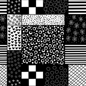 Black & White Pattern Party Large