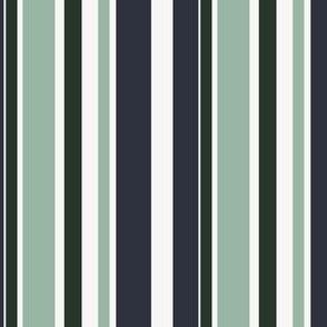 Stripes in Navy and Mint