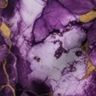 Amethyst and Gold Alcohol Ink 1