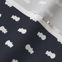 Snowmen Silhouette in Navy