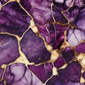 Amethyst and Gold Alcohol Ink 2