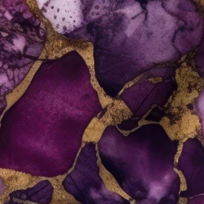 Amethyst and Gold Alcohol Ink 4