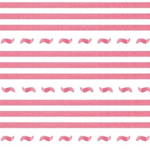 waves and stripes horizontal watercolor red coral 