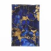 Cobalt Blue and  Gold Alcohol Ink 3