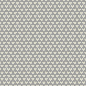 beige hearts - grey background