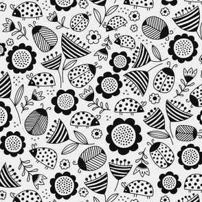 doodle bugs - black and white