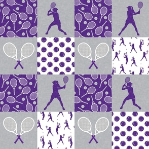 Tennis Wholecloth - Purple/grey - Women's Tennis Players -  LAD23