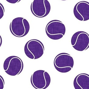 tennis balls purple on white - LAD23