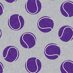 tennis balls purple on grey - LAD23
