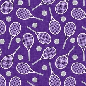 (small scale) Tennis racket and ball - tennis racquet - grey/purple - LAD23