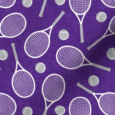 Tennis racket and ball - tennis racquet - grey/purple - LAD23