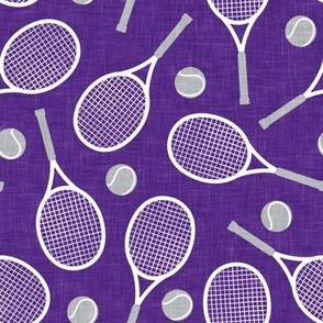 Tennis racket and ball - tennis racquet - grey/purple - LAD23