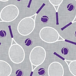 Tennis racket and ball - tennis racquet - purple/grey - LAD23