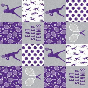 Eat Sleep Tennis - Tennis Wholecloth - Purple/grey - Women's Tennis Players - (90) LAD23