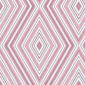 Rustic Linen Stripes_pink_tile_003French Linen Fresh Pink White Rhombu Stripes Summer Pattern