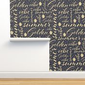 (large scale) golden summer typography with palm fronds