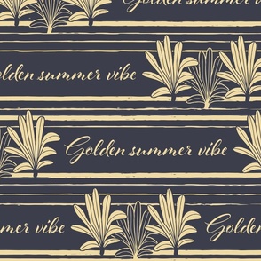 (large scale) summer stripes and palms with typography 