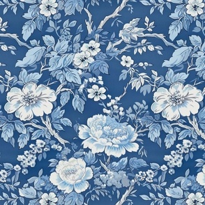 Blue Willow Floral