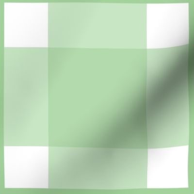 Jumbo scale green plaid - green gingham with narrow darker stripe - buffalo plaid