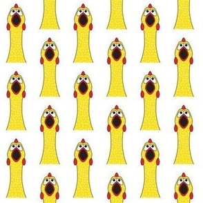 symmetrical rubber chickens