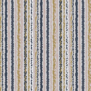 Rugged Textured Stripe in Navy, Gray, Pink, Yellow