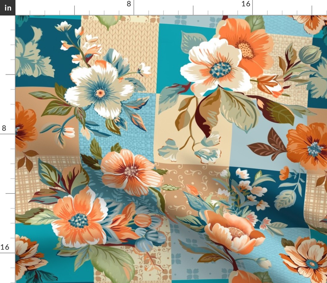 Flowers and patchwork