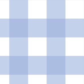 Jumbo scale Sky Blue gingham - blue and white check - buffalo check