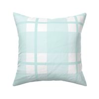 Jumbo Mint Julep plaid - mint gingham with narrow darker mint stripe - buffalo plaid