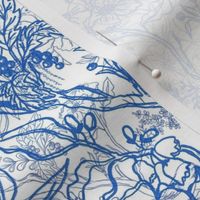 Lovebirds Botanical Toile (layered print)