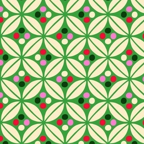 Quirky Tile Geometric - Green/Multicolor