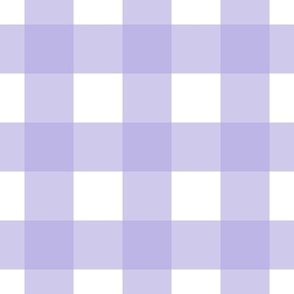 Large Lilac Gingham - Lilac and White check - 12 inch repeat
