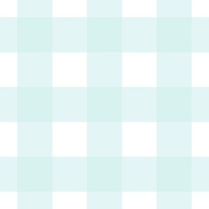 Large Mint Julep Gingham - Mint and White check - 12 inch repeat