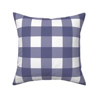 Large scale Navy Blue gingham - Navy and white check - 12 inch repeat