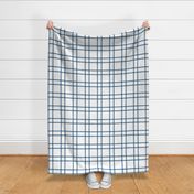 Custom Janet Watercolor double plaid Light Leopard Blue 