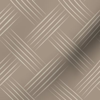 diagonal lines _ bone beige_ khaki brown _ lattice weave