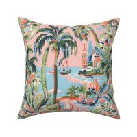 Tropic Toile Pink Bold