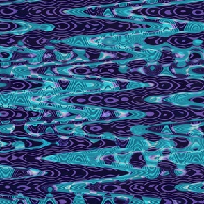 Ripples Bubbles and Waves in Purple and Teal Pattern Clash Challange