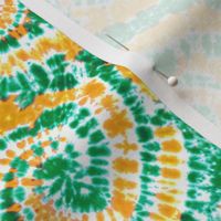 (small scale) tie dye - green and orange -  C23