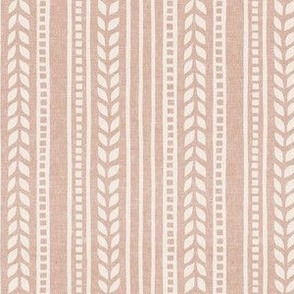 (small scale) boho linocut - vertical stripes floral - blush - LAD23