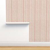 boho linocut - vertical stripes floral - blush - LAD23