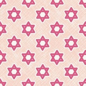 small 2x2in star of david - pink