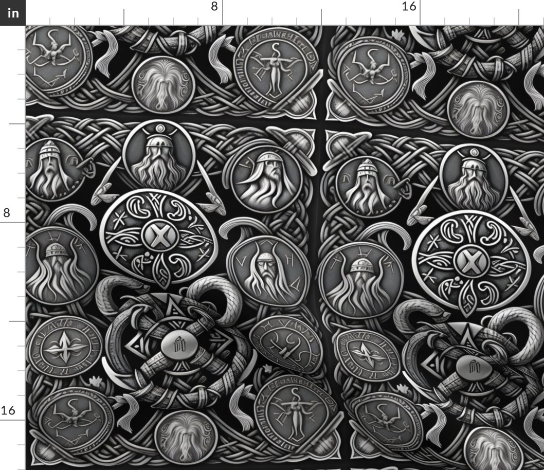 Norse metal design,Viking patterns,Nordic metalwork,Odin-inspired design,Thor-inspired design,Viking knotwork design,Scandinavian metalwork,Nordic mythology 