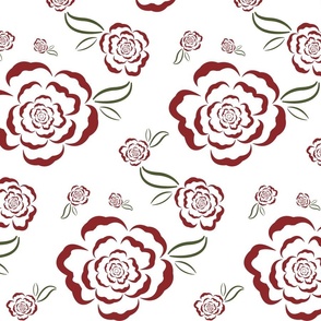 Burgundy Roses- Large Print
