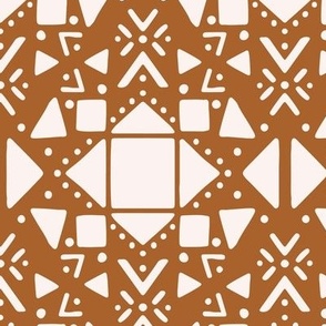 Geo tribal pattern - Brown - Medium scale