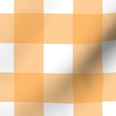 Large Orange Gingham - Orange and White check - 12 inch repeat